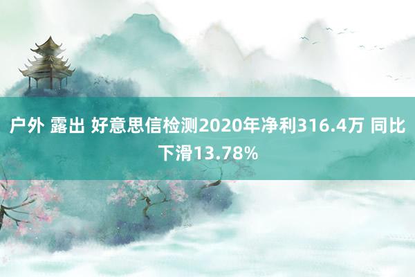 户外 露出 好意思信检测2020年净利316.4万 同比下滑13.78%