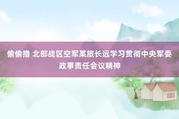 偷偷撸 北部战区空军某旅长远学习贯彻中央军委政事责任会议精神