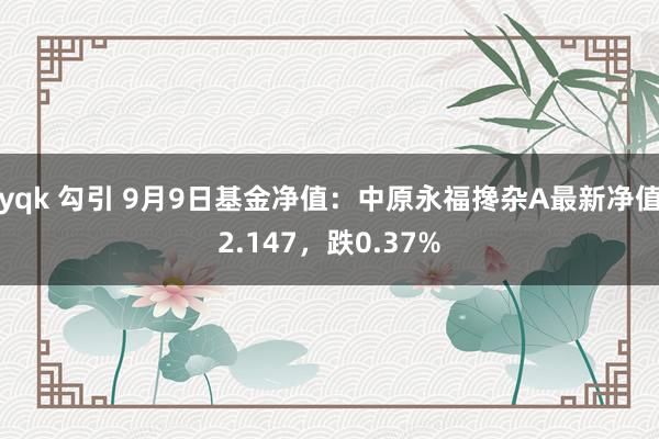 yqk 勾引 9月9日基金净值：中原永福搀杂A最新净值2.147，跌0.37%