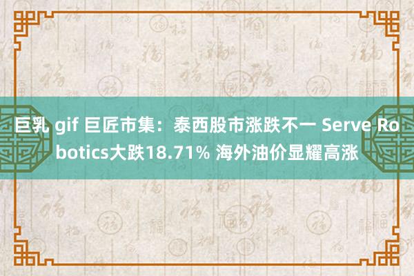 巨乳 gif 巨匠市集：泰西股市涨跌不一 Serve Robotics大跌18.71% 海外油价显耀高涨