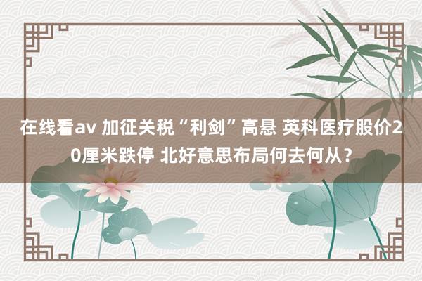 在线看av 加征关税“利剑”高悬 英科医疗股价20厘米跌停 北好意思布局何去何从？