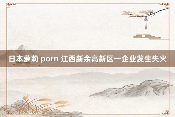 日本萝莉 porn 江西新余高新区一企业发生失火