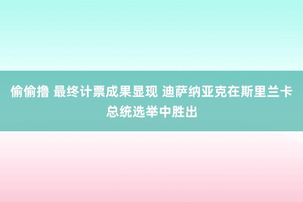 偷偷撸 最终计票成果显现 迪萨纳亚克在斯里兰卡总统选举中胜出