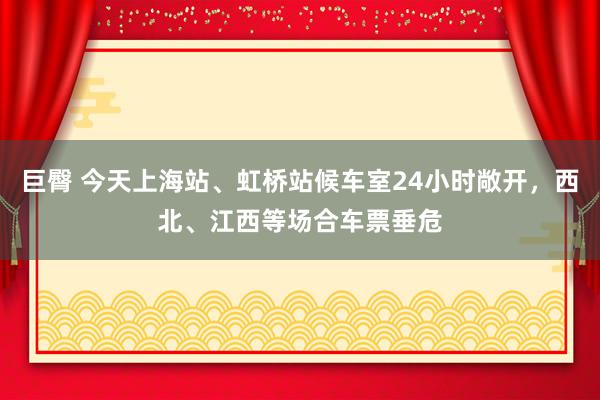 巨臀 今天上海站、虹桥站候车室24小时敞开，西北、江西等场合车票垂危