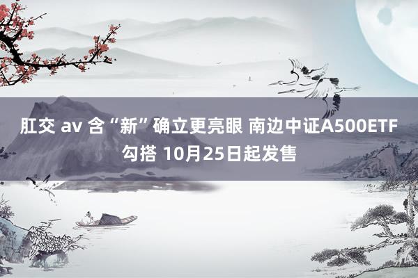 肛交 av 含“新”确立更亮眼 南边中证A500ETF勾搭 10月25日起发售