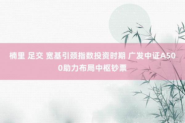 楠里 足交 宽基引颈指数投资时期 广发中证A500助力布局中枢钞票