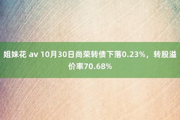 姐妹花 av 10月30日尚荣转债下落0.23%，转股溢价率70.68%