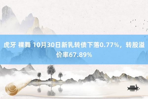 虎牙 裸舞 10月30日新乳转债下落0.77%，转股溢价率67.89%