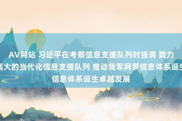 AV网站 习近平在考察信息支援队列时强调 戮力诞生一支高大的当代化信息支援队列 推动我军网罗信息体系诞生卓越发展