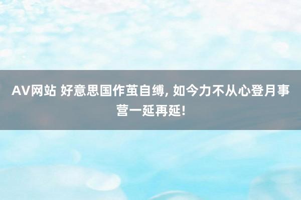 AV网站 好意思国作茧自缚， 如今力不从心登月事营一延再延!