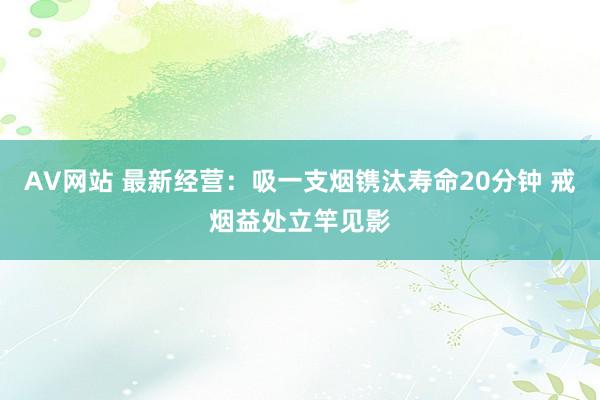 AV网站 最新经营：吸一支烟镌汰寿命20分钟 戒烟益处立竿见影