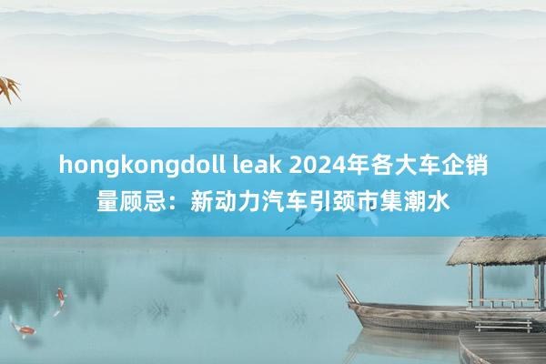 hongkongdoll leak 2024年各大车企销量顾忌：新动力汽车引颈市集潮水