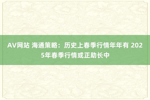 AV网站 海通策略：历史上春季行情年年有 2025年春季行情或正助长中